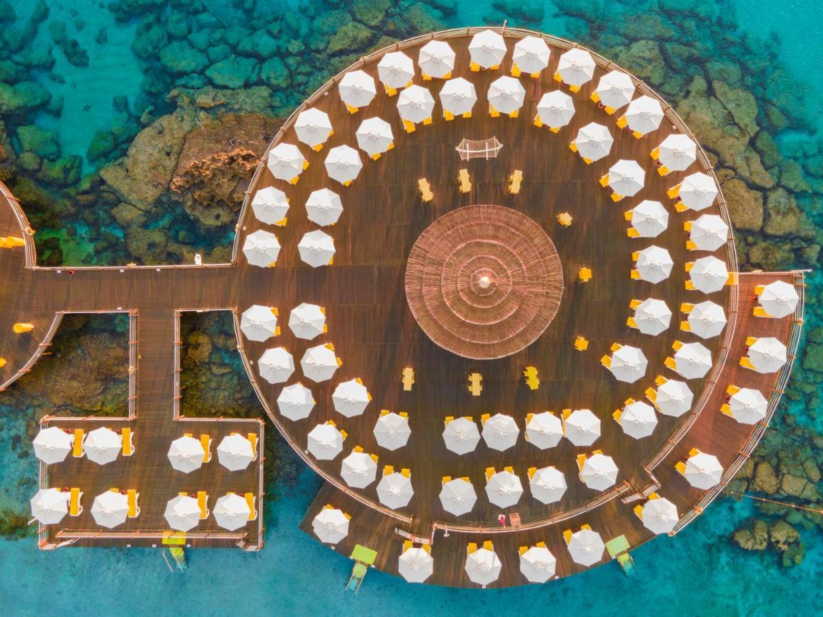Salamis Bay Conti Resort Hotel & Casino Фамагуста Экстерьер фото Aerial view of the floating bar
